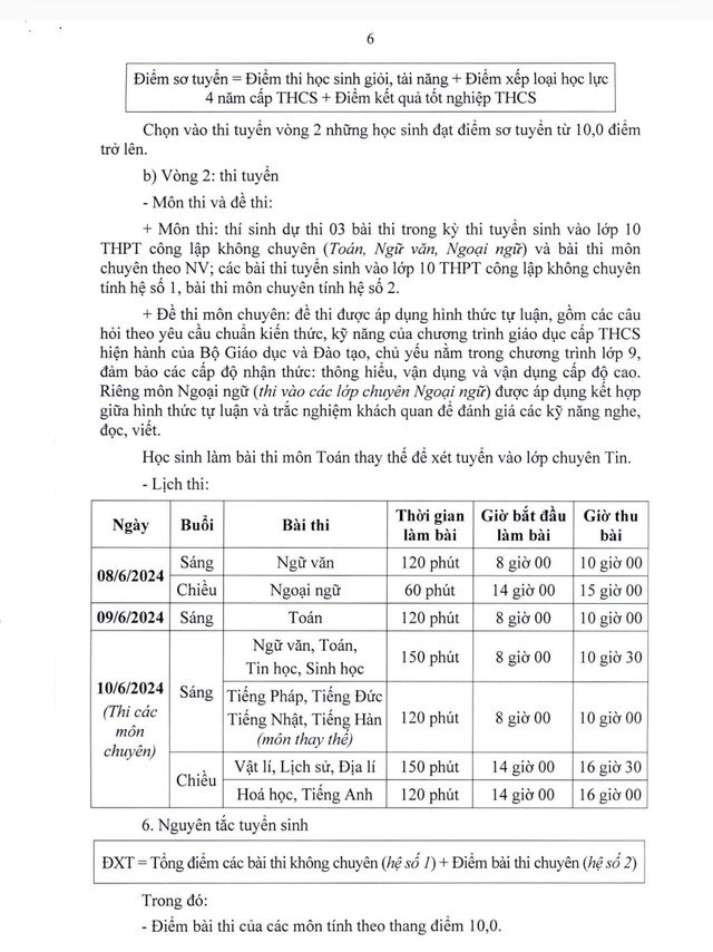 LỊCH THI TUYỂN SINH LỚP 10 THPT năm 2024 của thành phố Hà Nội- Ảnh 6. LỊCH THI TUYỂN SINH LỚP 10 THPT năm 2024 của thành phố Hà Nội- Ảnh 6.