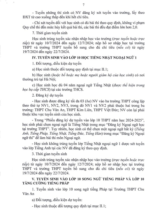 LỊCH THI TUYỂN SINH LỚP 10 THPT năm 2024 của thành phố Hà Nội- Ảnh 7. LỊCH THI TUYỂN SINH LỚP 10 THPT năm 2024 của thành phố Hà Nội- Ảnh 7.