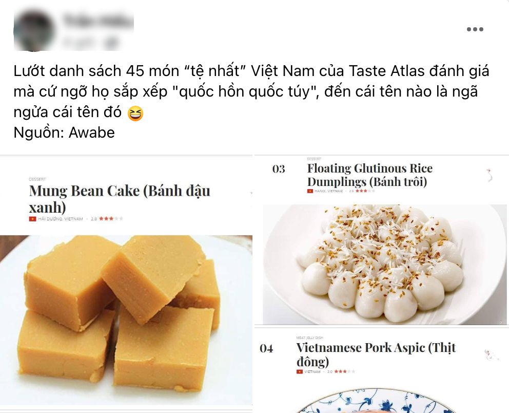Nhìn 45 món "tệ nhất" Việt Nam trên TasteAtlas, nhiều người cảm thấy bất bình- Ảnh 1. Nhìn 45 món "tệ nhất" Việt Nam trên TasteAtlas, nhiều người cảm thấy bất bình- Ảnh 1.