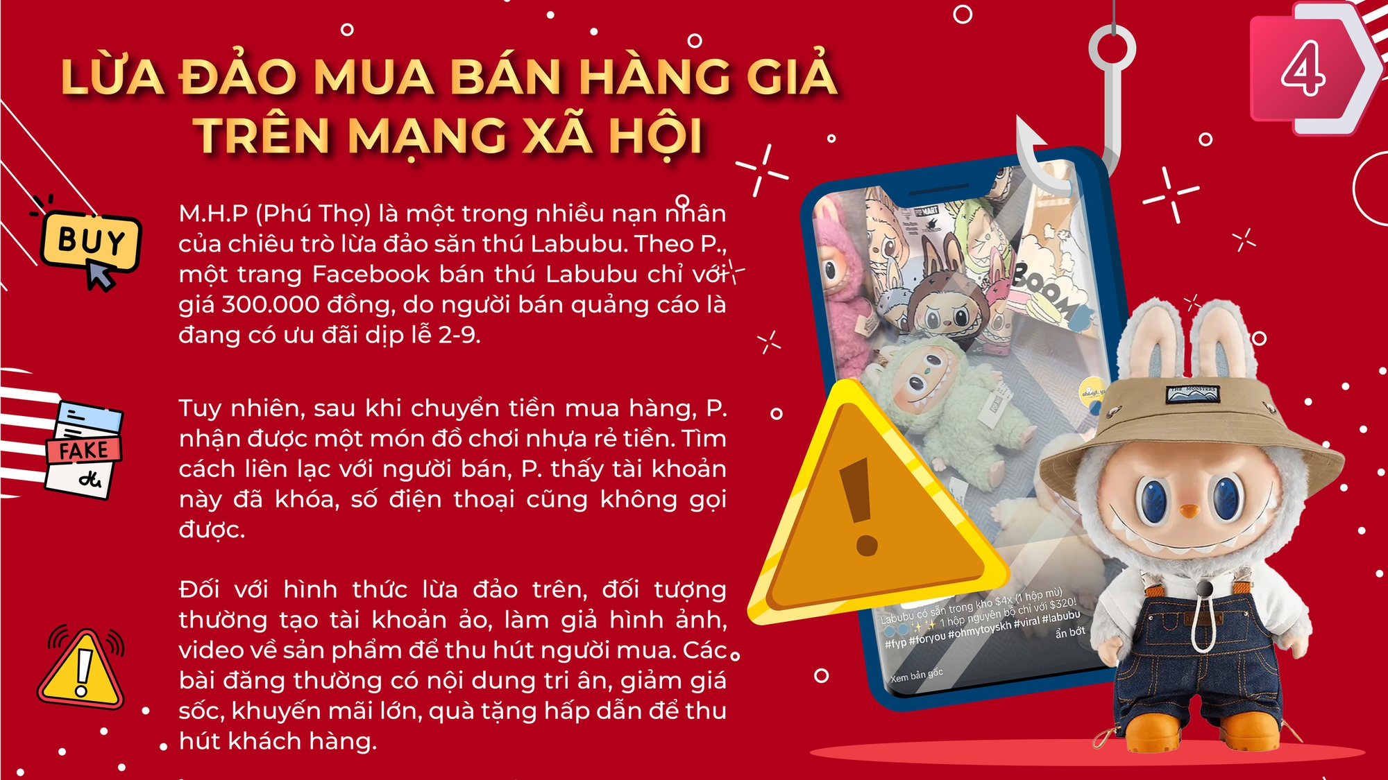 Thủ đoạn lừa đảo tuần qua: Lừa săn thú Labubu, nhận ghi số đề trên mạng- Ảnh 4. Thủ đoạn lừa đảo tuần qua: Lừa săn thú Labubu, nhận ghi số đề trên mạng- Ảnh 4.